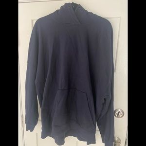 Daniel Patrick mens hoodie sweatshirt medium navy blue loose fit designer